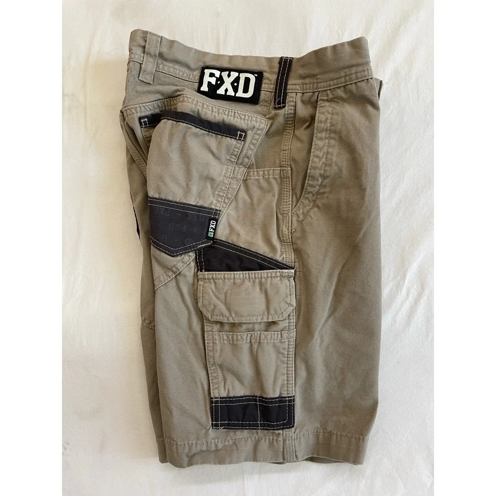 FXD WS-1 Men Khaki Tan Cargo Work Shorts Paratrooper Utility Size 32